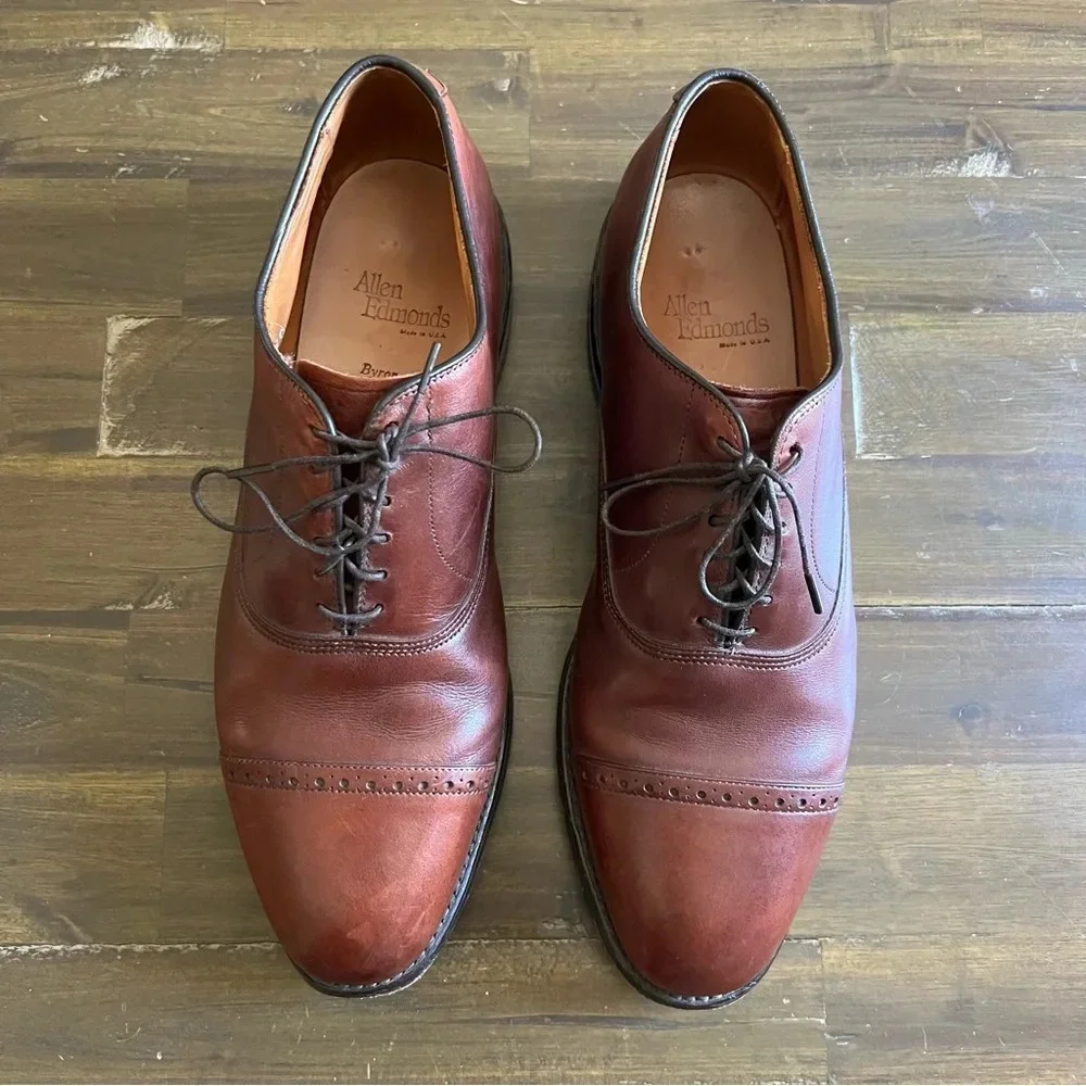 Allen Edmons Byron Brown Cap Toe Oxford Shoes